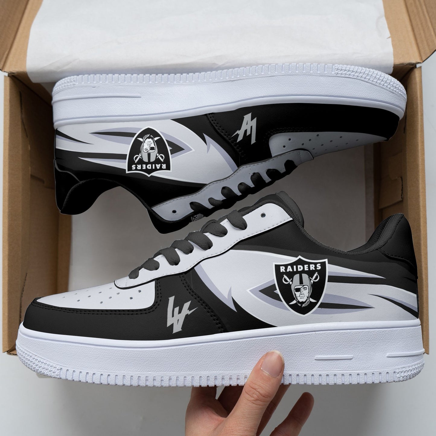 Footwearstorm Las Vegas Raiders NFL Air Low-Top Sneakers Shoes For Men And Women 1205733