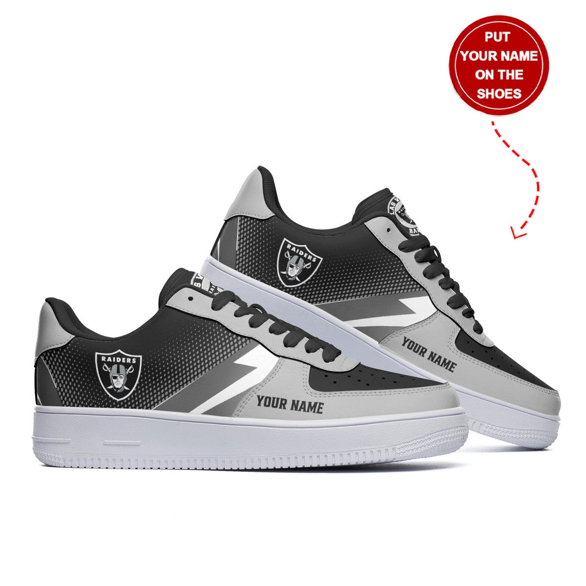 Footwearstorm Las Vegas Raiders NFL Air Low-Top Sneakers Shoes For Men And Women 1205750