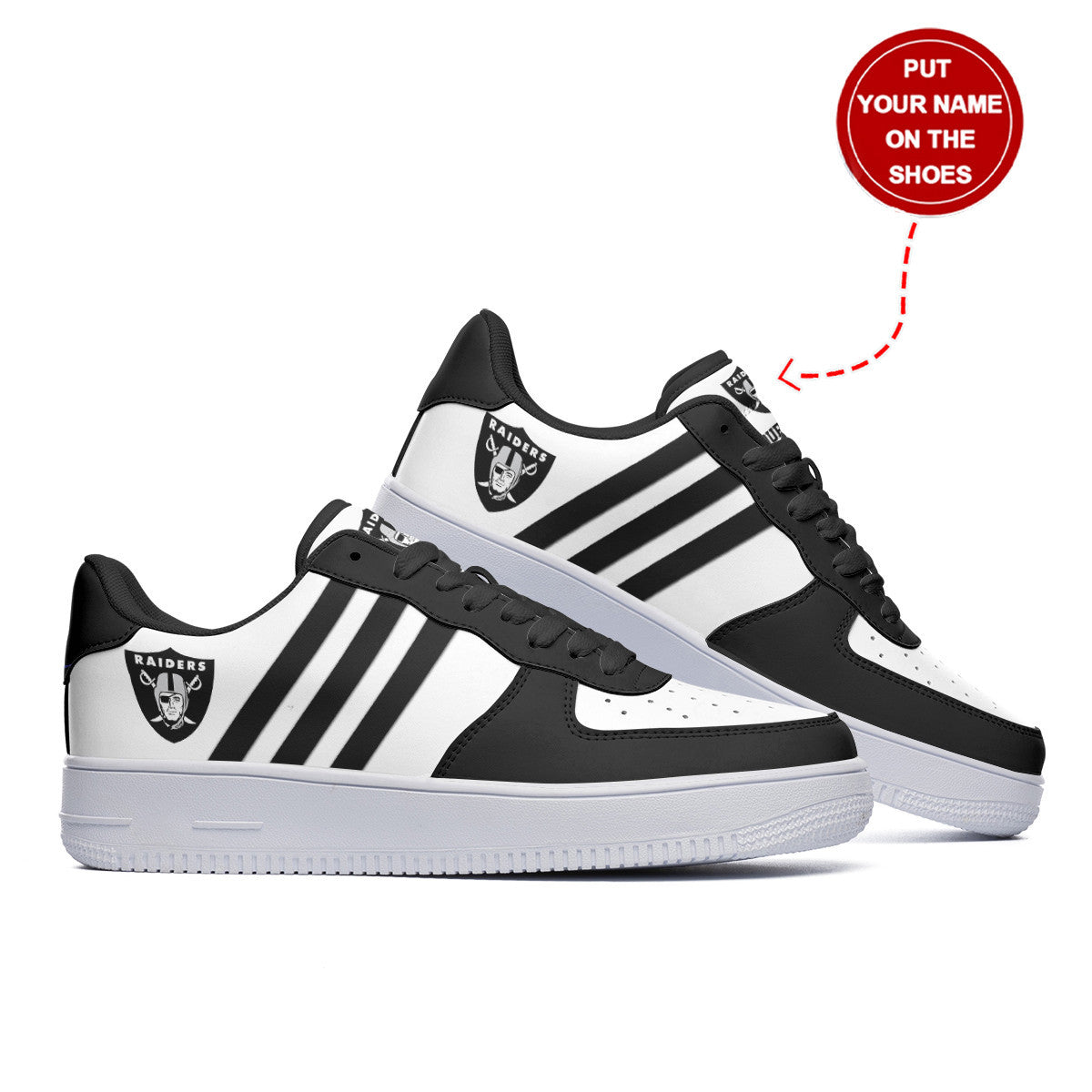 Footwearstorm Las Vegas Raiders NFL Air Low-Top Sneakers Shoes For Men And Women 1205746