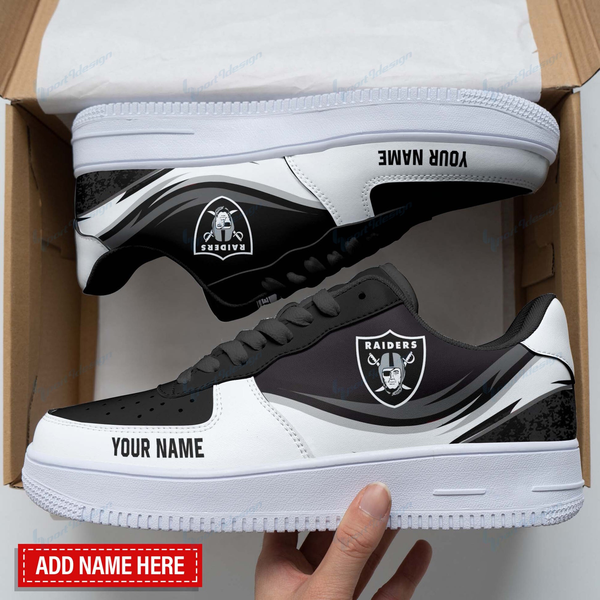Footwearstorm Las Vegas Raiders NFL Air Low-Top Sneakers Shoes For Men And Women 1205732