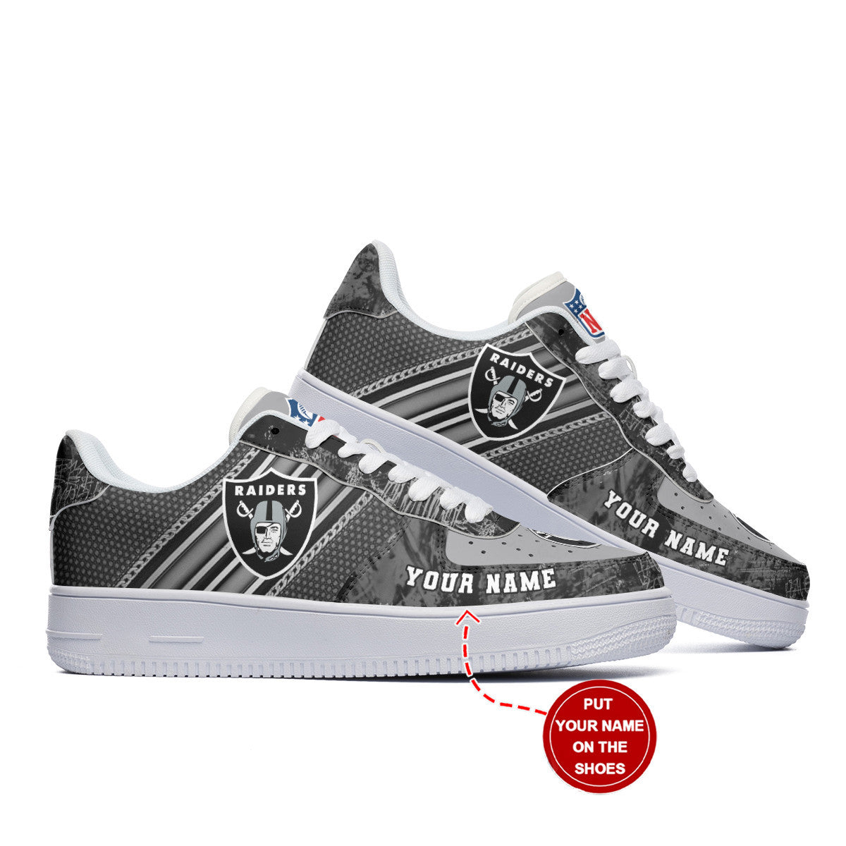 Footwearstorm Las Vegas Raiders NFL Air Low-Top Sneakers Shoes For Men And Women 1205737