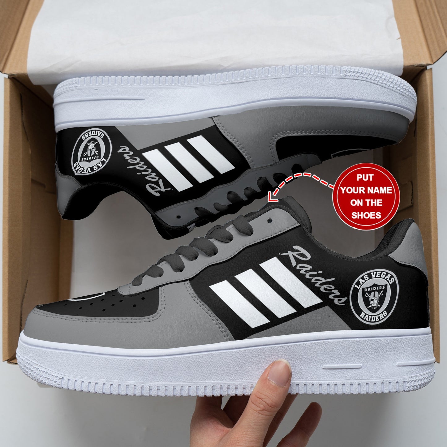 Footwearstorm Las Vegas Raiders NFL Air Low-Top Sneakers Shoes For Men And Women 1205752