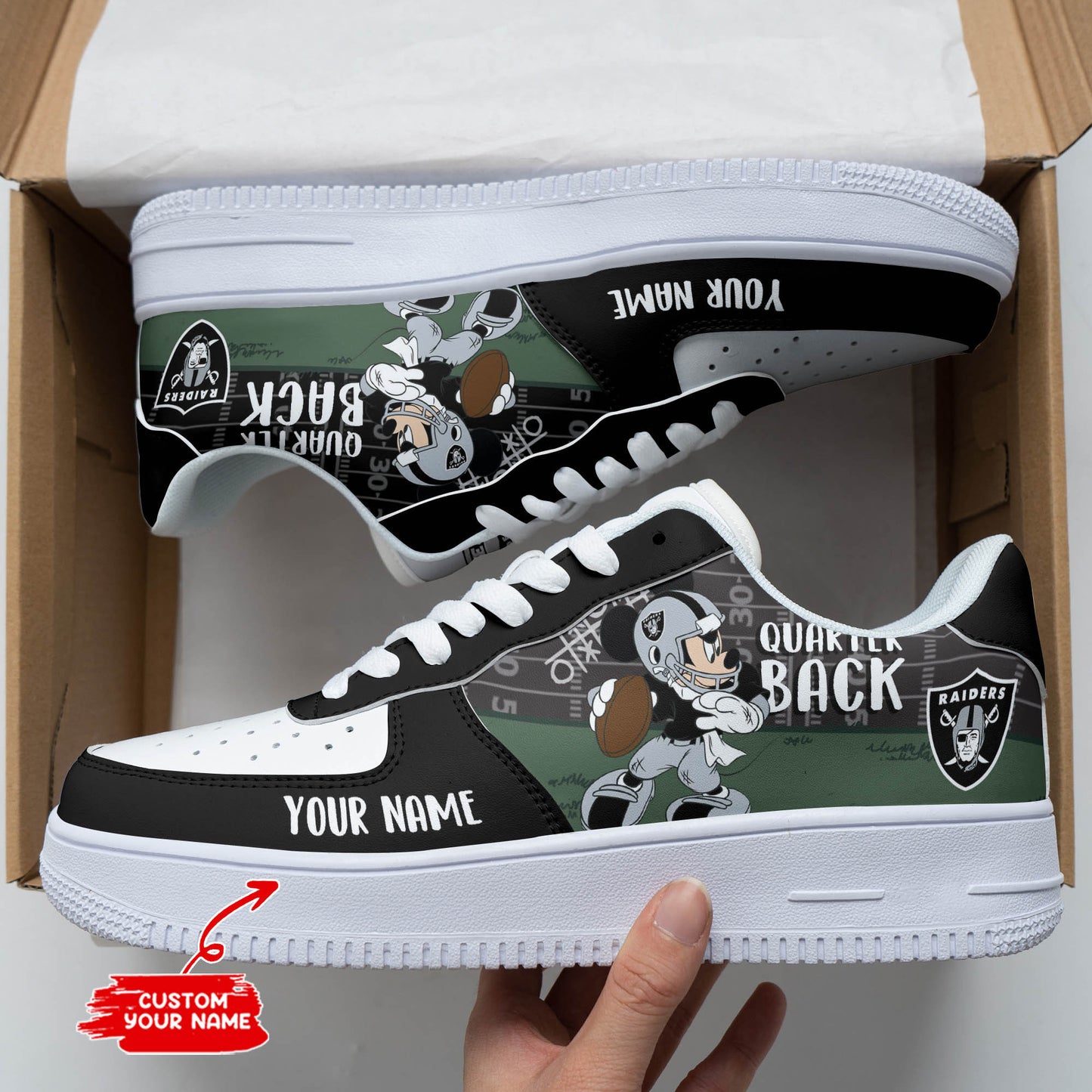 Footwearstorm Las Vegas Raiders NFL Air Low-Top Sneakers Shoes For Men And Women 1205742