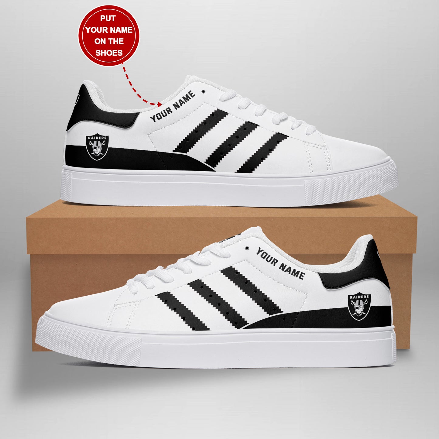 Footwearstorm Las Vegas Raiders Skate Stan Shoes Sneakes For Men And Women 4
