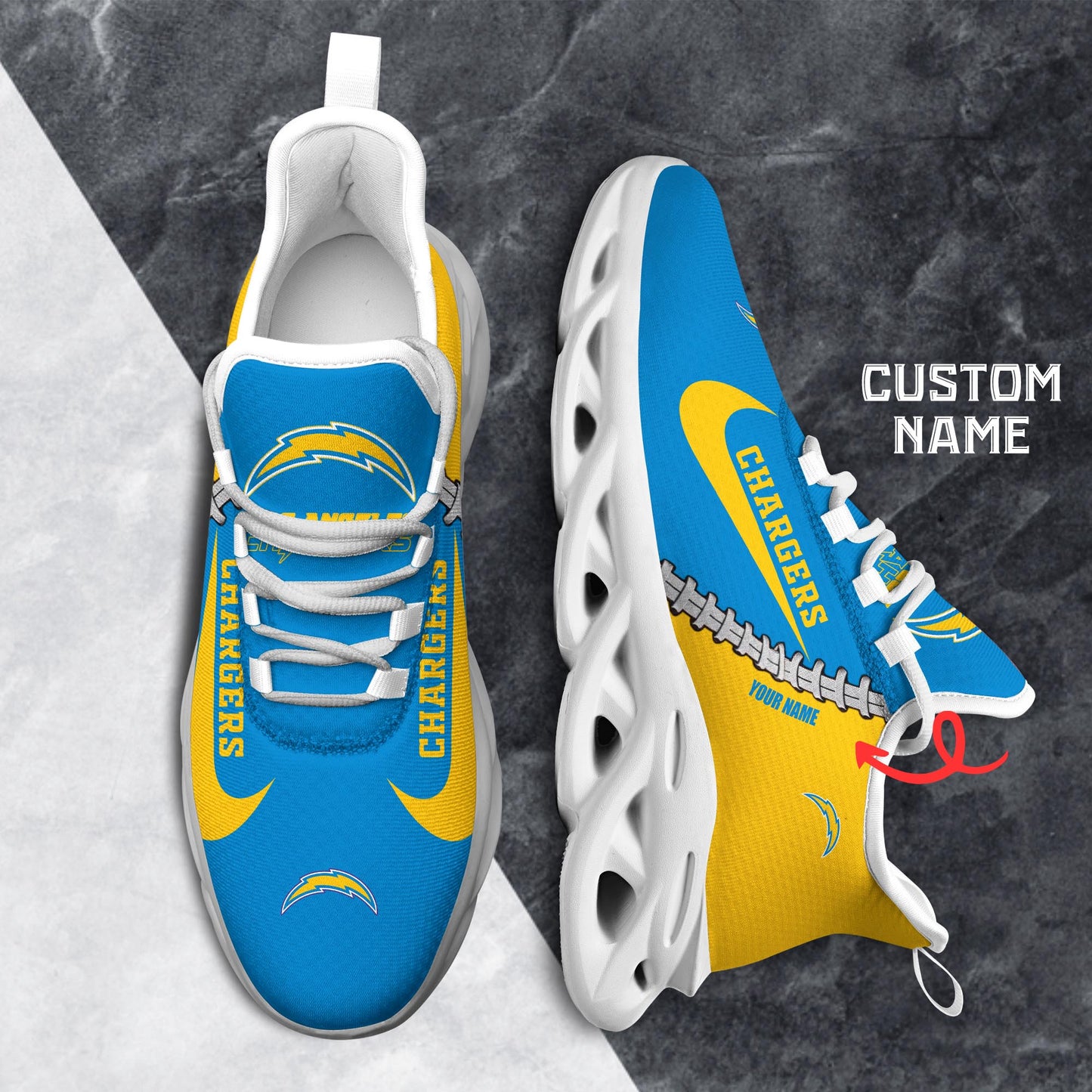 Footwearstorm Los Angeles Chargers Max Soul Shoes Sneakers For Men And Women 2