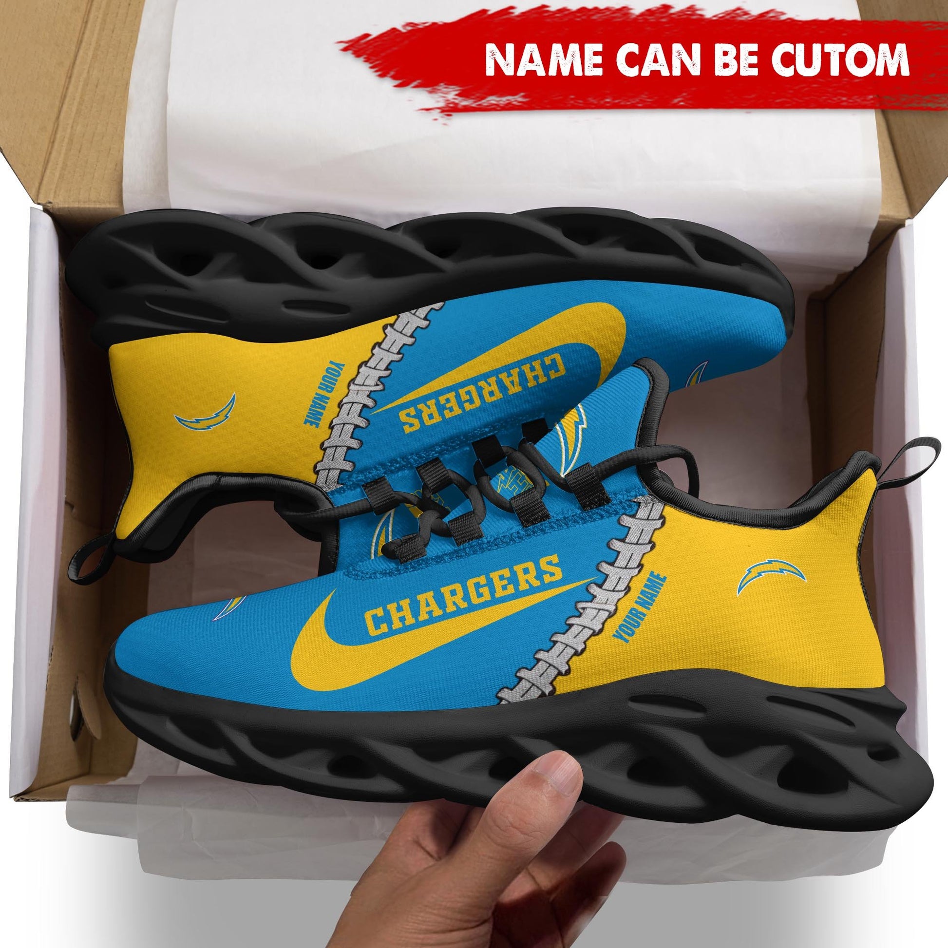 Footwearstorm Los Angeles Chargers Max Soul Shoes Sneakers For Men And Women 2