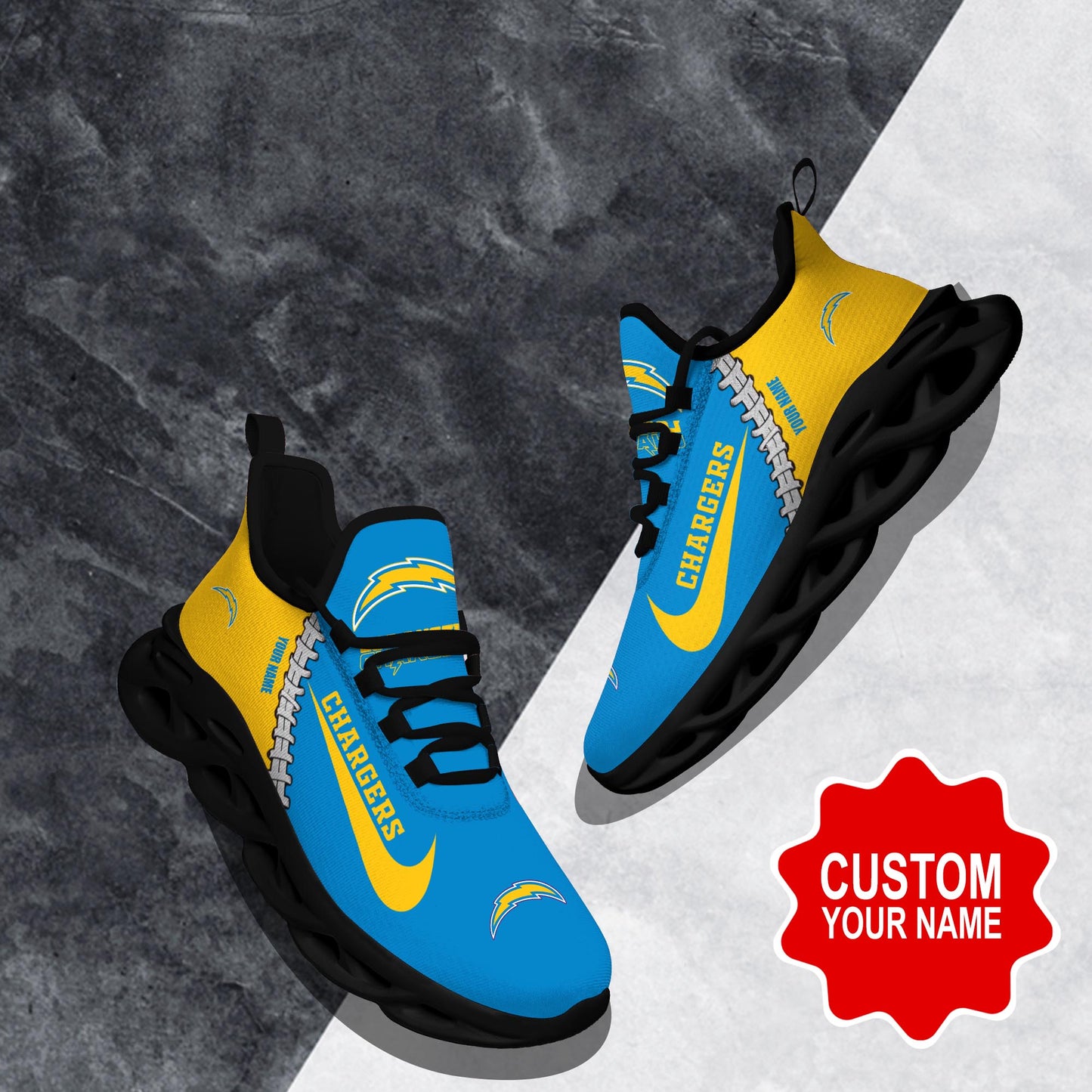 Footwearstorm Los Angeles Chargers Max Soul Shoes Sneakers For Men And Women 2