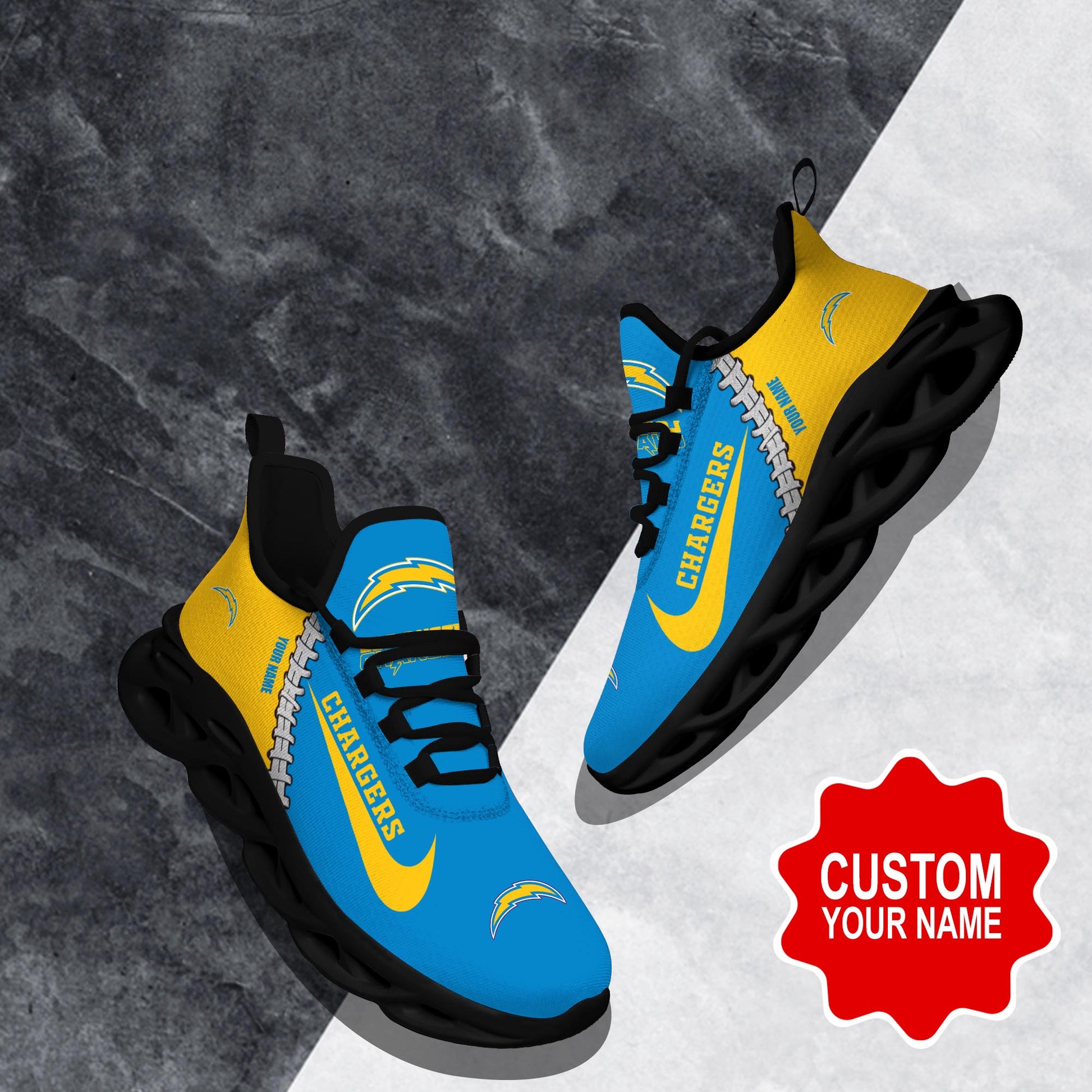 Footwearstorm Los Angeles Chargers Max Soul Shoes Sneakers For Men And Women 2