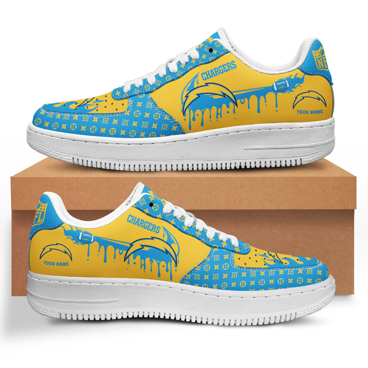 Footwearstorm Los Angeles Chargers NFL Air Low-Top Sneakers Shoes For Men And Women 1205763