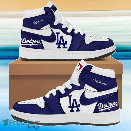 Footwearstorm Los Angeles Dodgers AJ1 High Sneakers Shoes For Men And Women 1