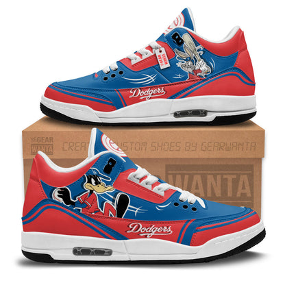 Footwearstorm Los Angeles Dodgers AJ3 Sneakers Shoes For Men And Women