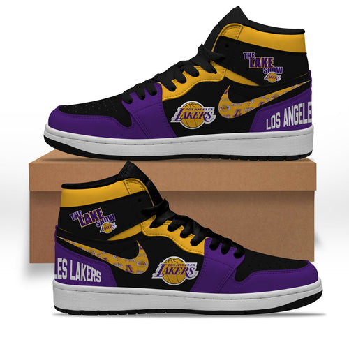 Footwearstorm Los Angeles Lakers AJ1 High Sneakers Shoes For Men And Women 1