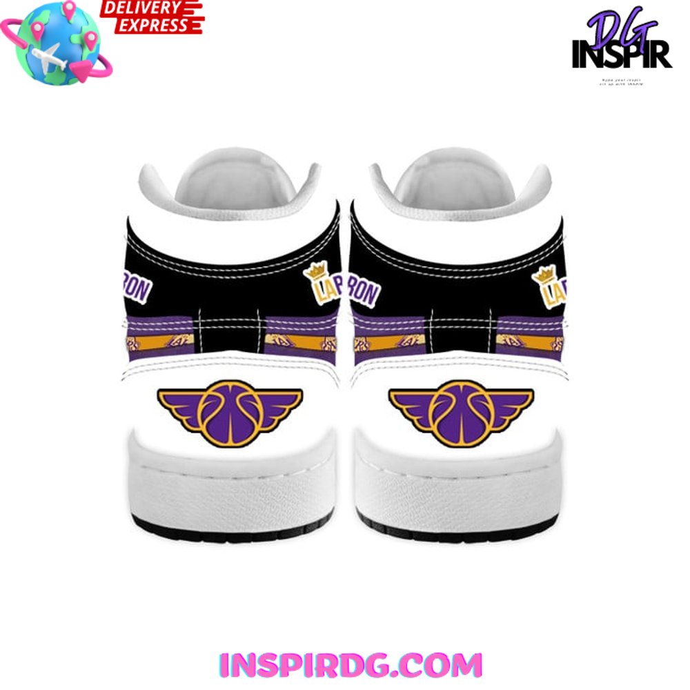 Footwearstorm Los Angeles Lakers AJ1 High Sneakers Shoes For Men And Women 2