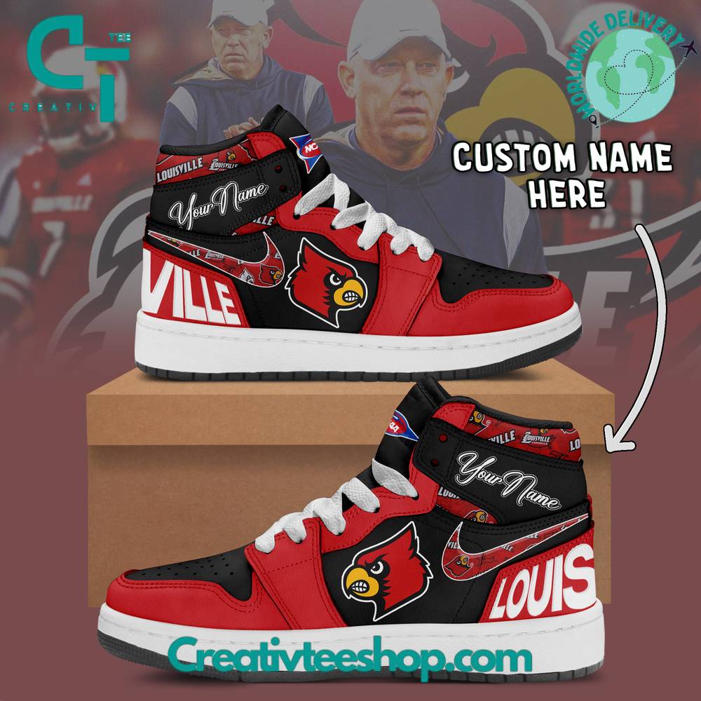 Footwearstorm Louisville Cardinals AJ1 High Sneakers Shoes For Men And Women 1