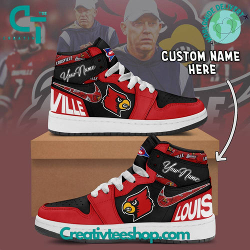 Footwearstorm Louisville Cardinals AJ1 High Sneakers Shoes For Men And Women 1