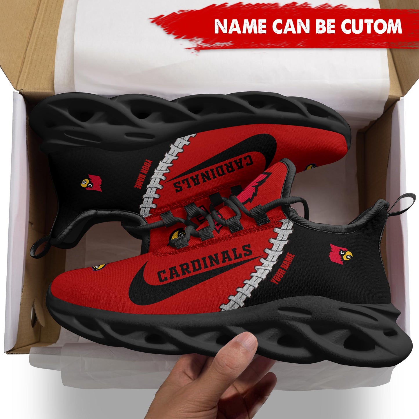 Footwearstorm Louisville Cardinals Max Soul Shoes Sneakers For Men And Women 1