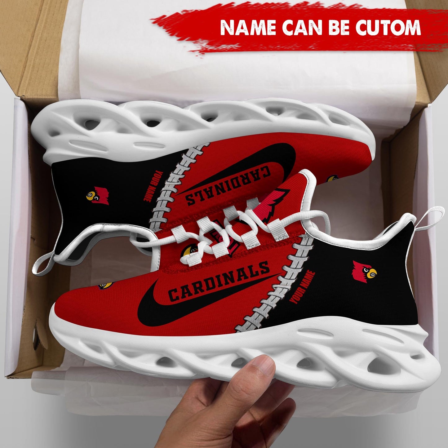 Footwearstorm Louisville Cardinals Max Soul Shoes Sneakers For Men And Women 1