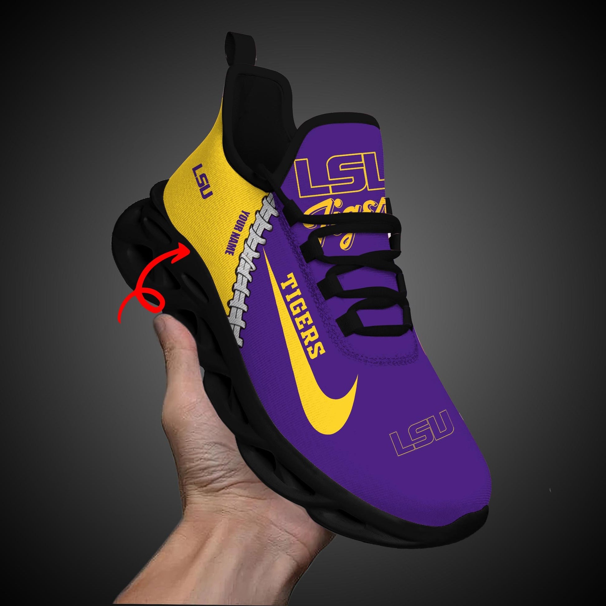 Footwearstorm LSU Tigers Max Soul Shoes Sneakers For Men And Women 3