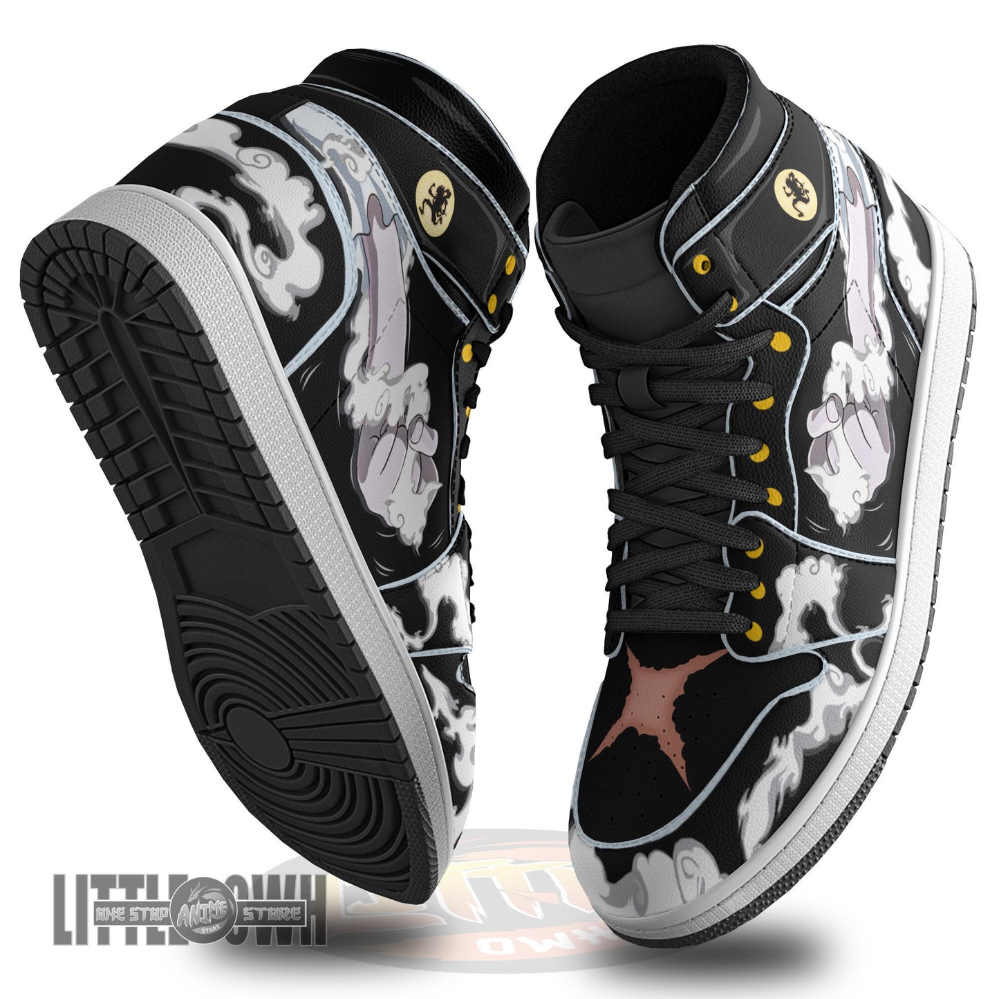 Footwearstorm Luffy Gear 5 AJ1 High Sneakers Shoes For Men And Women 1