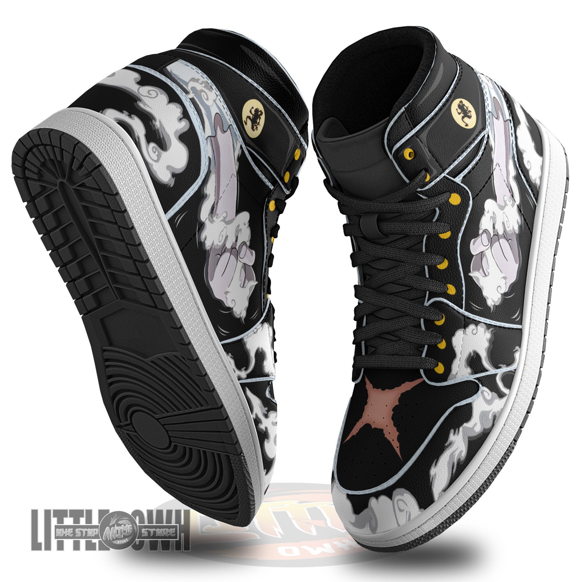 Footwearstorm Luffy Gear 5 AJ1 High Sneakers Shoes For Men And Women 1