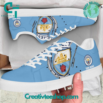 Footwearstorm Manchester City Blue  Skate Stan Shoes Sneakes For Men And Women 1
