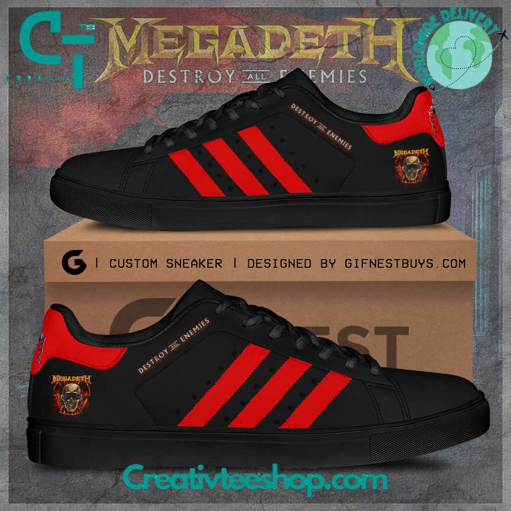 Footwearstorm Megadeth Band Destroy All Enemies  Skate Stan Shoes Sneakes For Men And Women 1