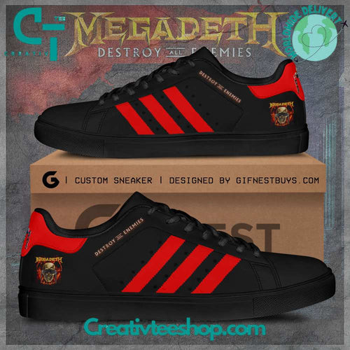 Footwearstorm Megadeth Band Destroy All Enemies  Skate Stan Shoes Sneakes For Men And Women 1