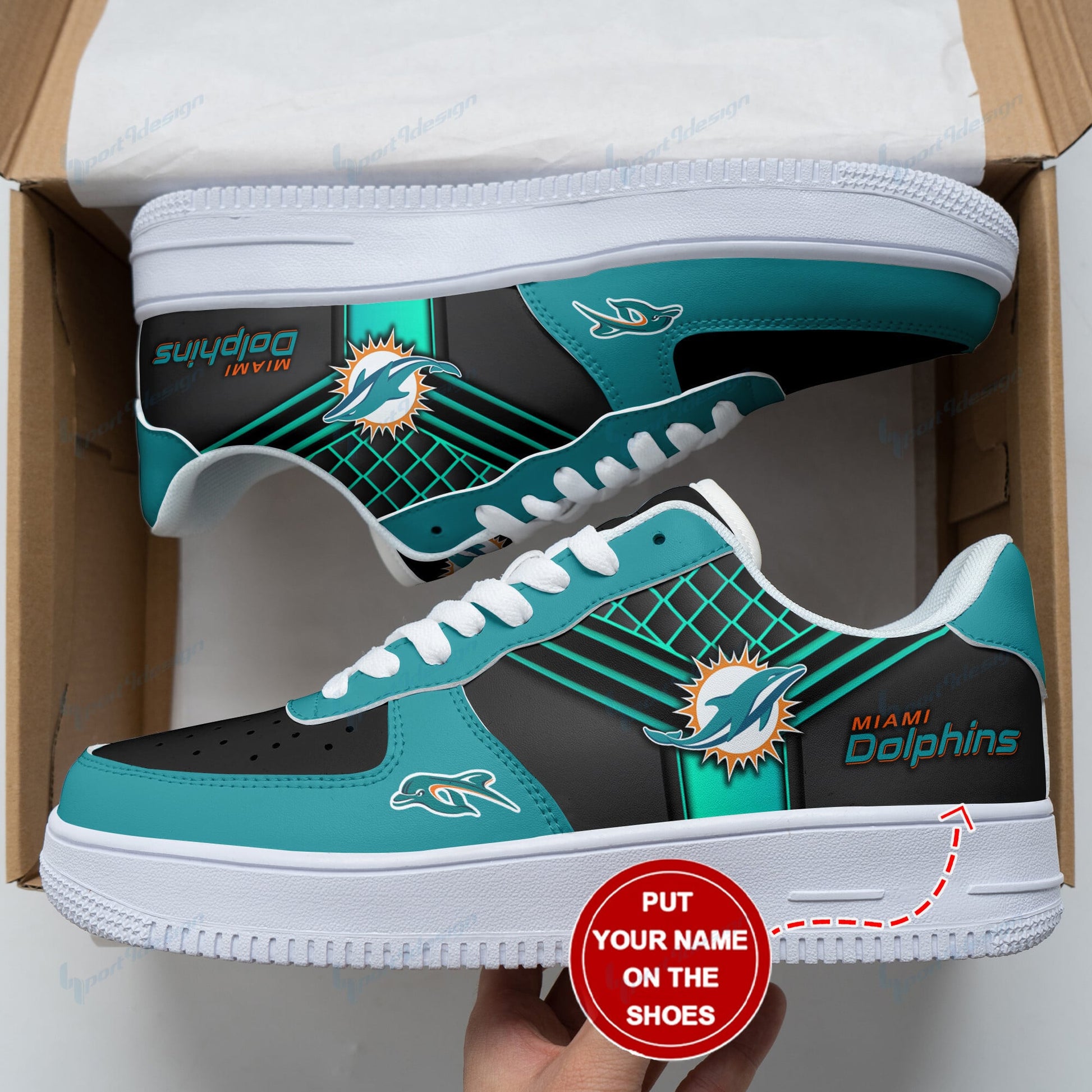 Footwearstorm Miami Dolphins Air Low-Top Sneakers Shoes For Men And Women 120566