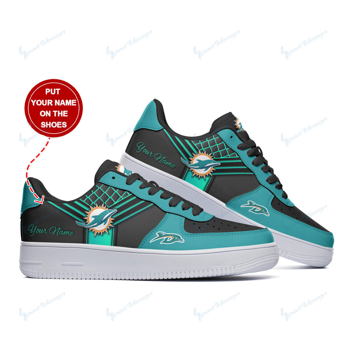 Footwearstorm Miami Dolphins NFL Air Low-Top Sneakers Shoes For Men And Women 1205634