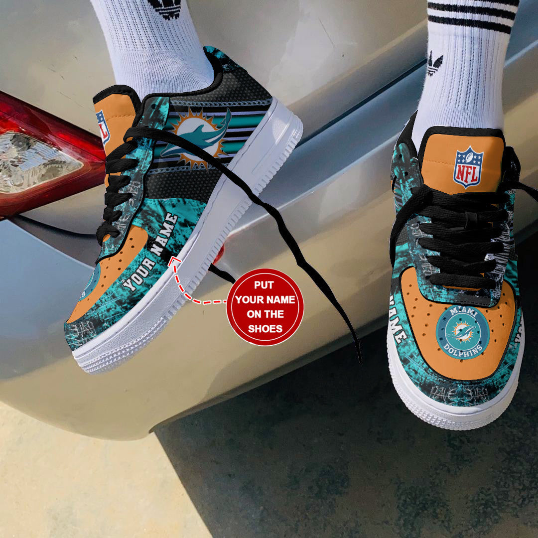 Footwearstorm Miami Dolphins NFL Air Low-Top Sneakers Shoes For Men And Women 1205413