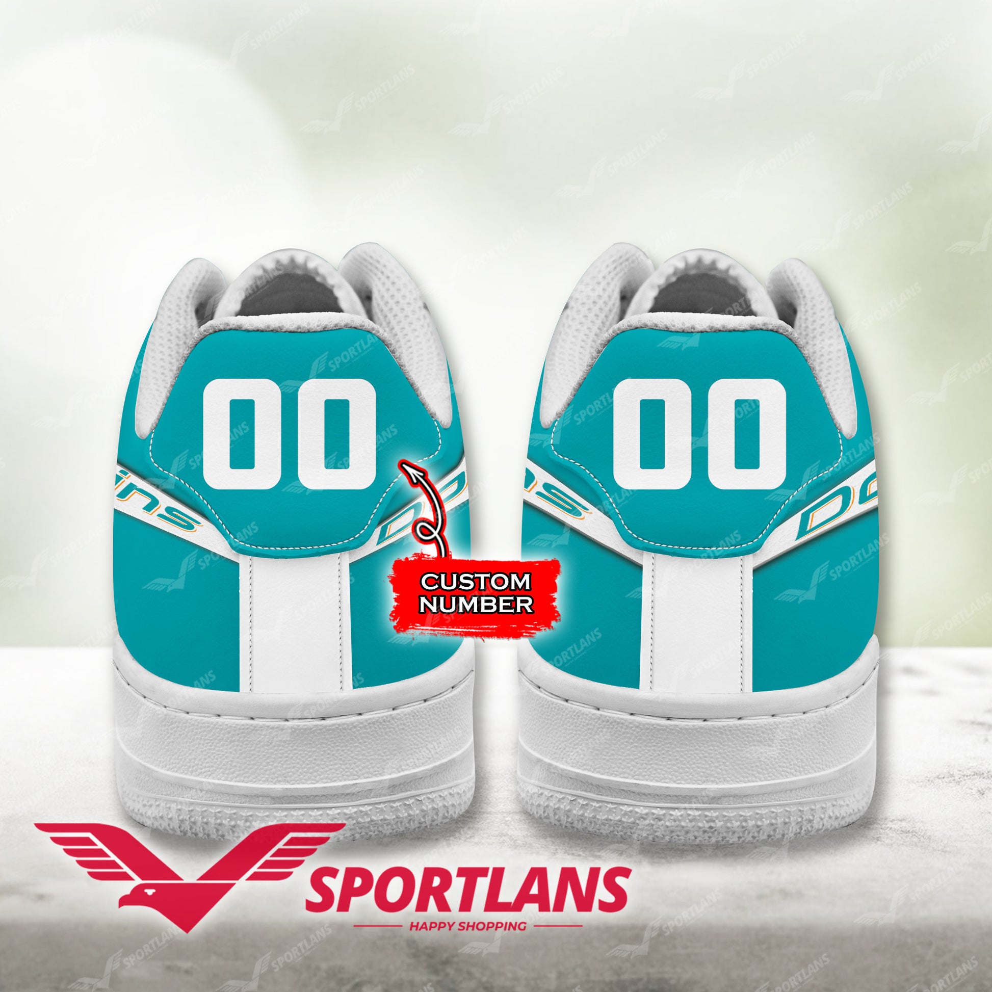 Footwearstorm Miami Dolphins NFL Air Low-Top Sneakers Shoes For Men And Women 1205639