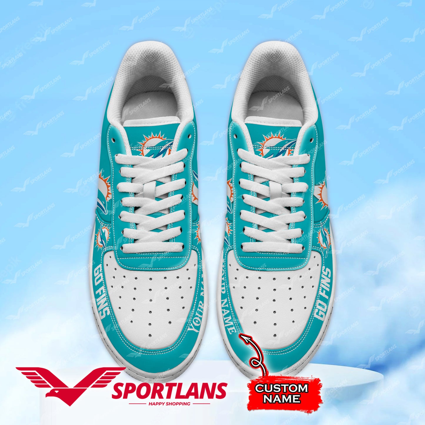 Footwearstorm Miami Dolphins NFL Air Low-Top Sneakers Shoes For Men And Women 1205639