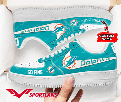 Footwearstorm Miami Dolphins NFL Air Low-Top Sneakers Shoes For Men And Women 1205639