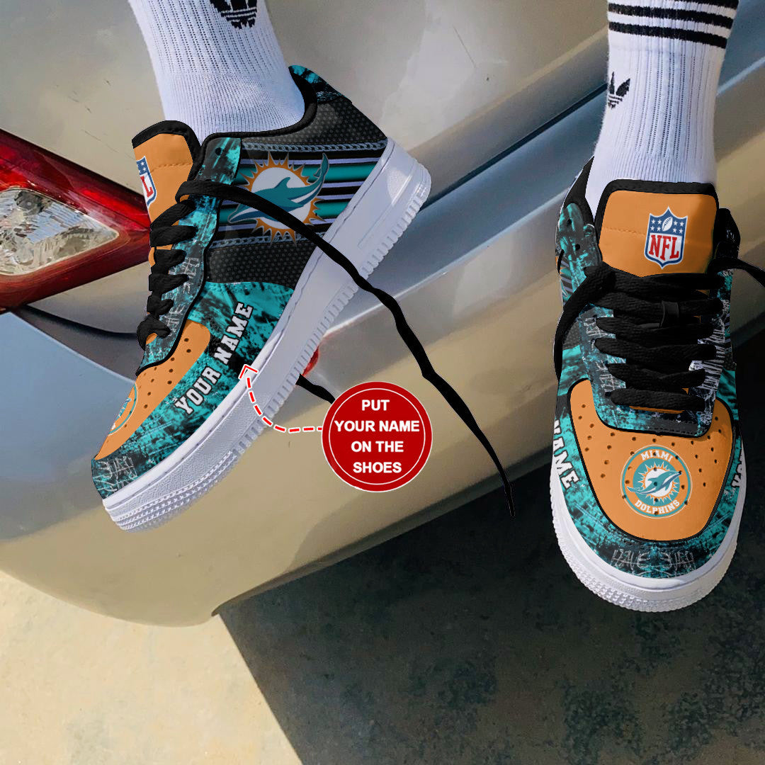 Footwearstorm Miami Dolphins NFL Air Low-Top Sneakers Shoes For Men And Women 1205413