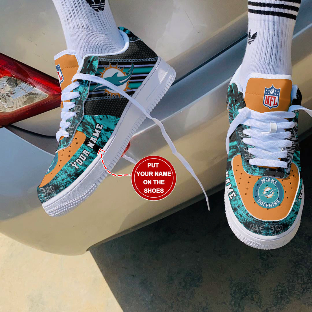 Footwearstorm Miami Dolphins NFL Air Low-Top Sneakers Shoes For Men And Women 1205413