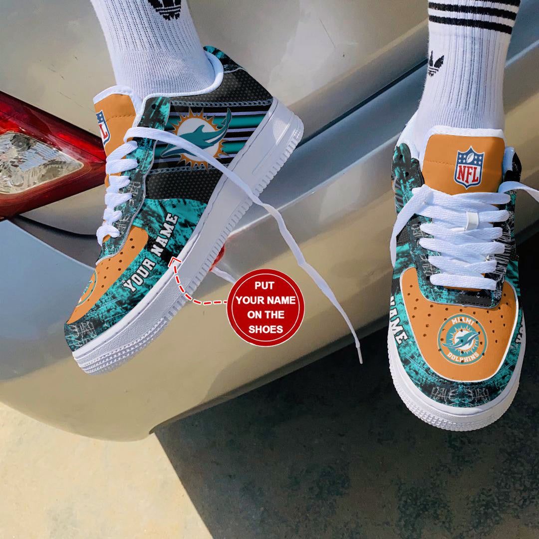 Footwearstorm Miami Dolphins NFL Air Low-Top Sneakers Shoes For Men And Women 1205413