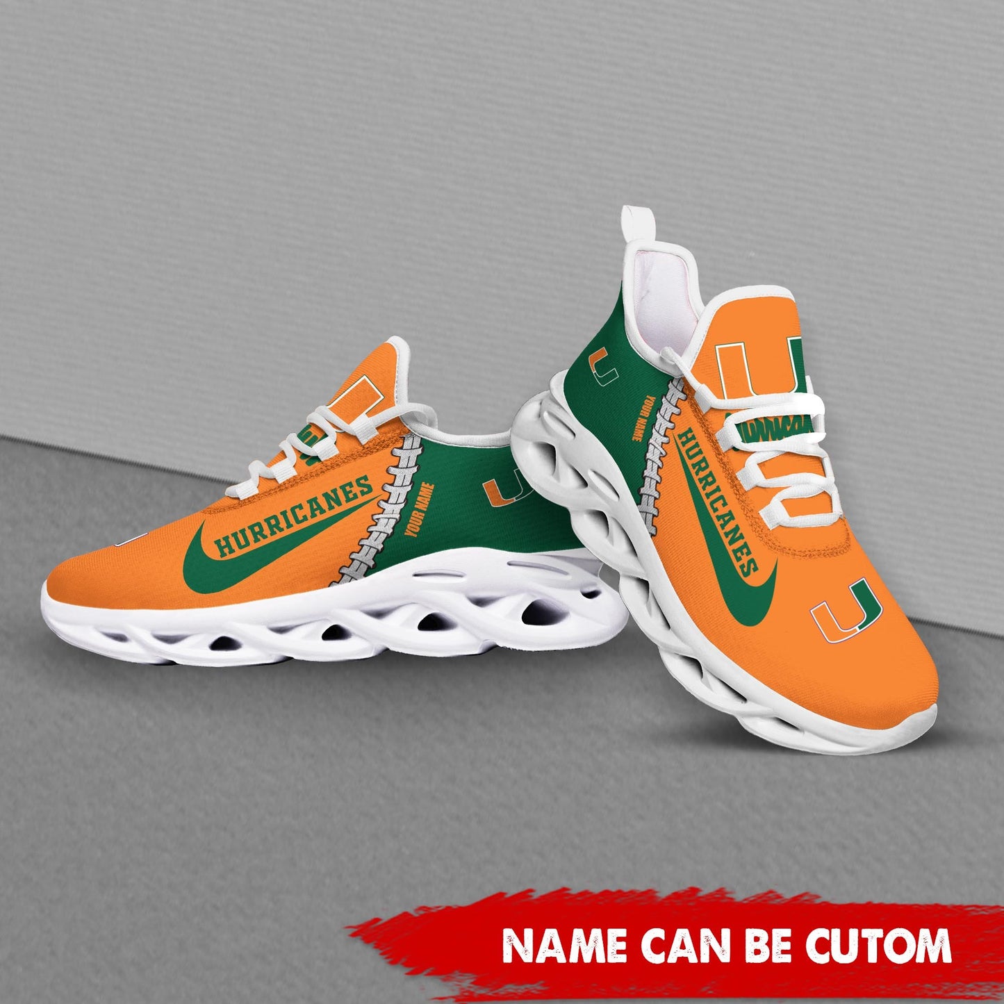 Footwearstorm Miami Hurricanes Max Soul Shoes Sneakers For Men And Women 2