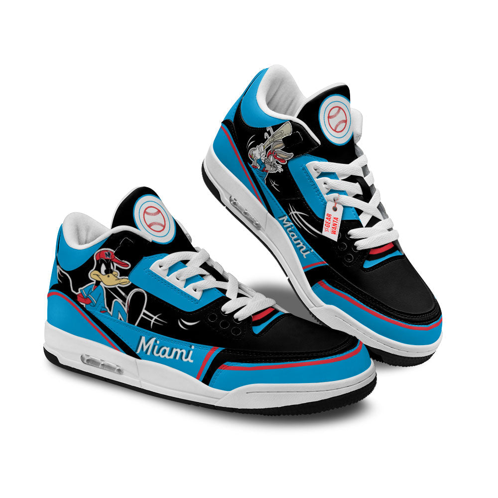 Footwearstorm Miami Marlins AJ3 Sneakers Shoes For Men And Women