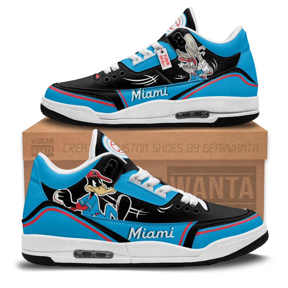 Footwearstorm Miami Marlins AJ3 Sneakers Shoes For Men And Women