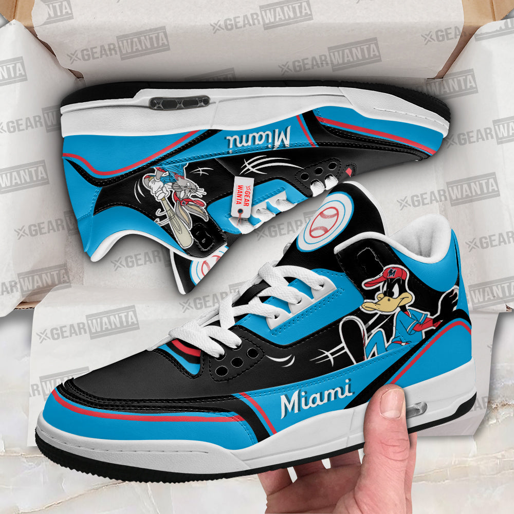 Footwearstorm Miami Marlins AJ3 Sneakers Shoes For Men And Women