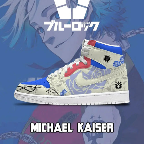 Footwearstorm Michael Kaiser V.2 Blue Lock  AJ1 High Sneakers Shoes For Men And Women 1