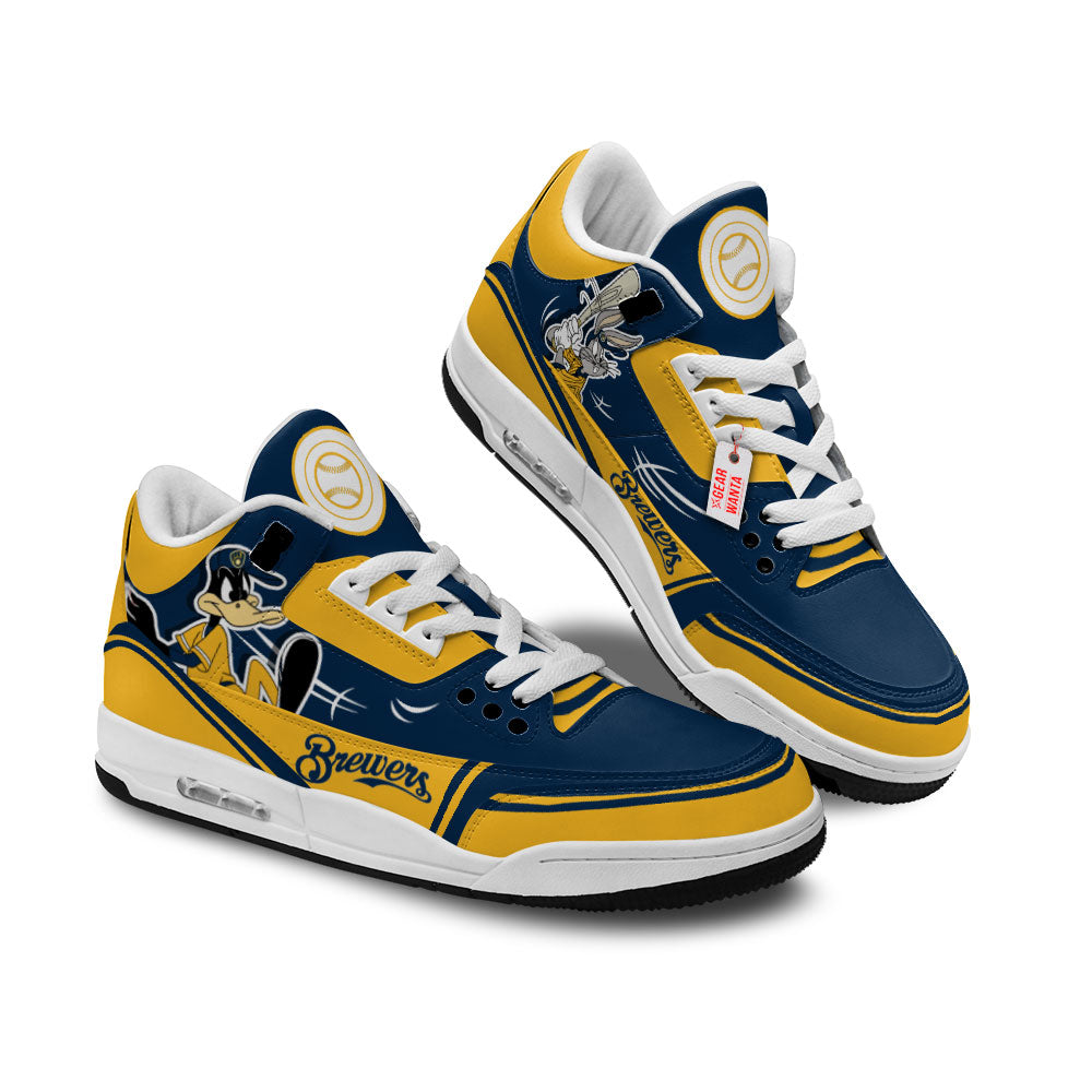 Footwearstorm Milwaukee Brewers AJ3 Sneakers Shoes For Men And Women