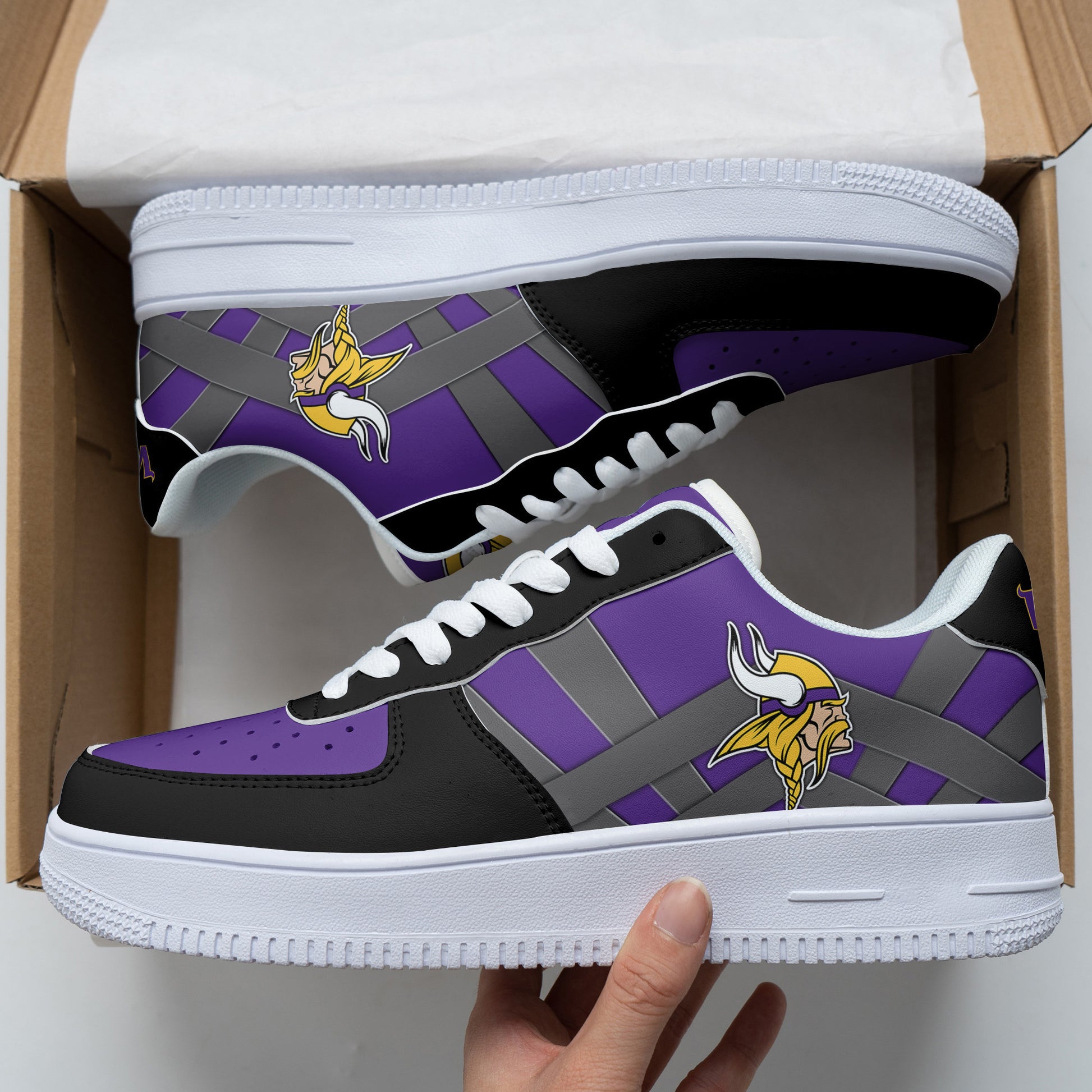 Footwearstorm Minnesota Vikings Air Low-Top Sneakers Shoes For Men And Women 120529