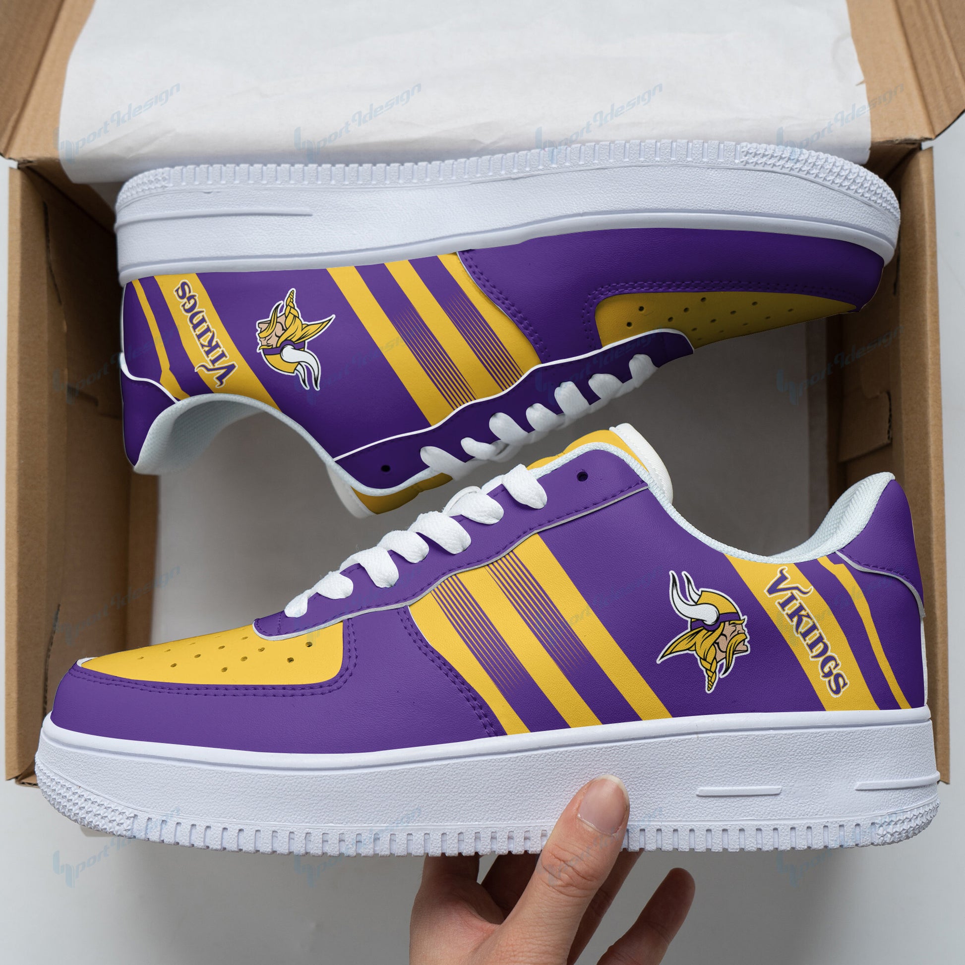 Footwearstorm Minnesota Vikings NFL Air Low-Top Sneakers Shoes For Men And Women 1205278