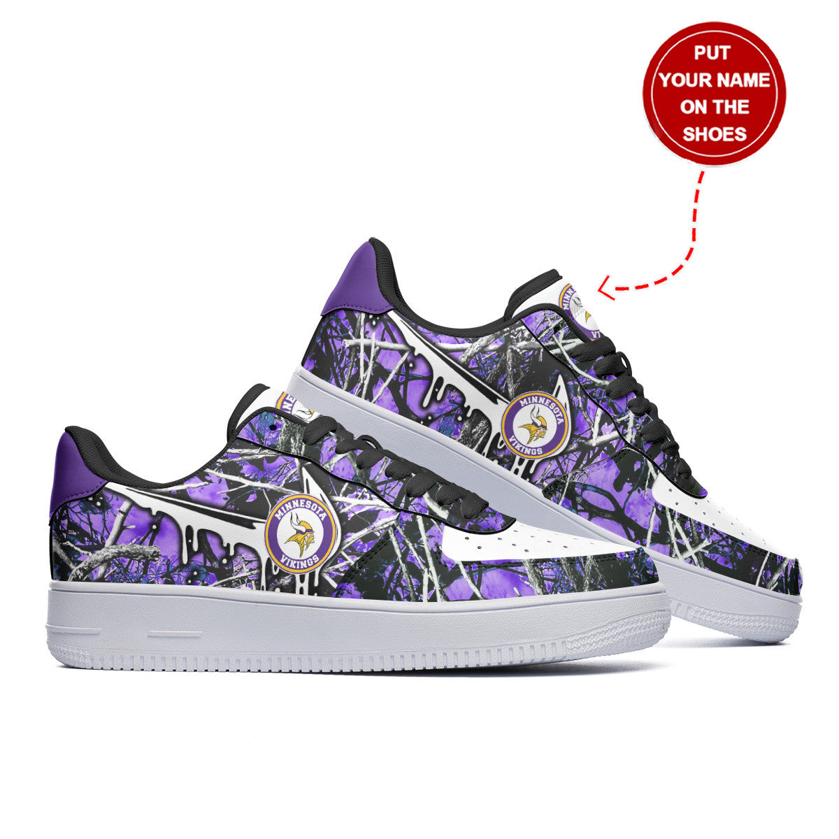 Footwearstorm Minnesota Vikings NFL Air Low-Top Sneakers Shoes For Men And Women 1205802