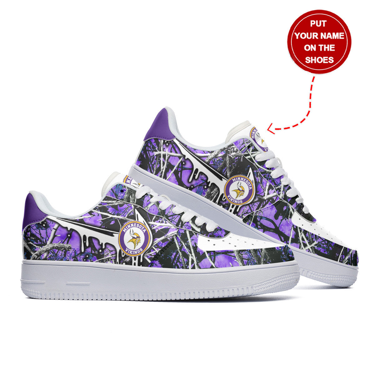 Footwearstorm Minnesota Vikings NFL Air Low-Top Sneakers Shoes For Men And Women 1205802
