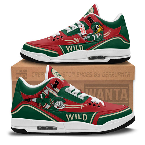 Footwearstorm Minnesota Wild AJ3 Sneakers Shoes For Men And Women
