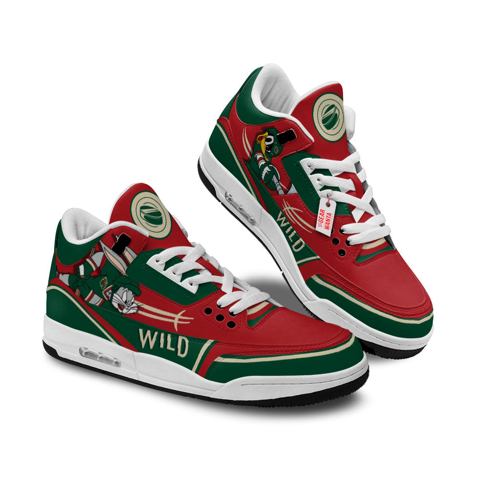 Footwearstorm Minnesota Wild AJ3 Sneakers Shoes For Men And Women