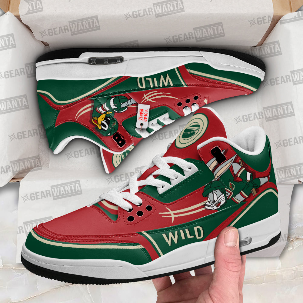 Footwearstorm Minnesota Wild AJ3 Sneakers Shoes For Men And Women