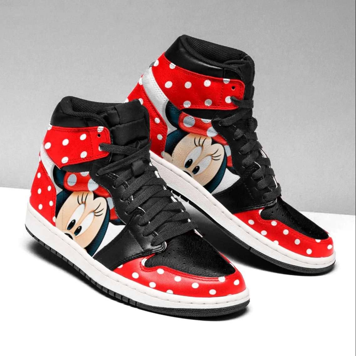 Footwearstorm Minnie Mouse AJ1 High Sneakers Shoes For Men And Women 1